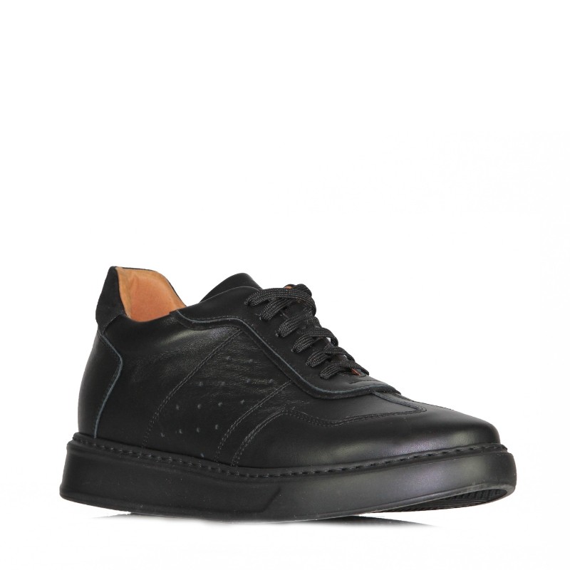 Sneakers rehaussantes Roma noir +7 cm