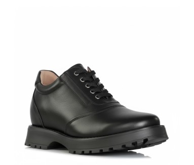 Chaussure Derby compensée Homme | Noir +9 CM | Mario Bertulli