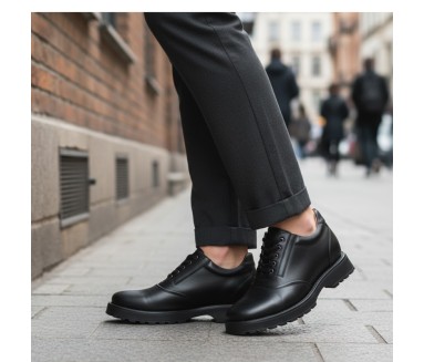 Chaussure Derby compensée Homme | Noir +9 CM | Mario Bertulli