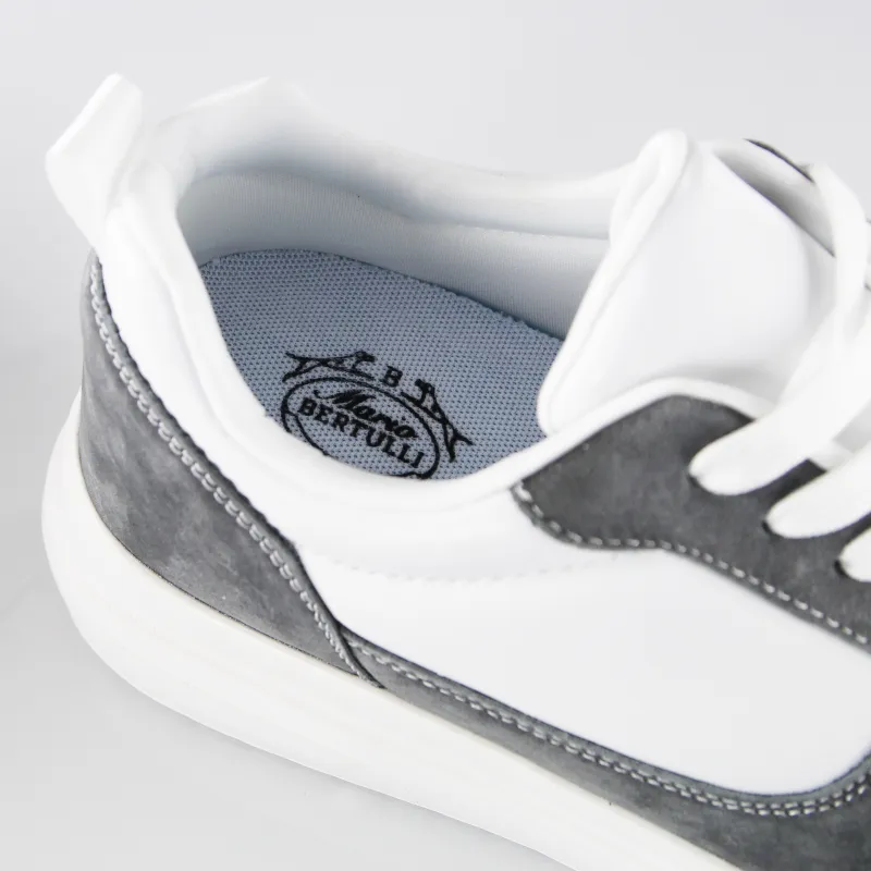 Assisi Sneakers Rehaussantes Blanc et Gris +6 cm