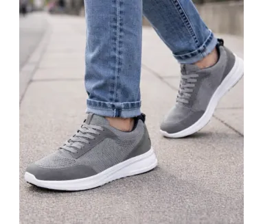 Napoli Sneakers Rehaussantes Gris +6 cm