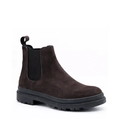 Bottines rehaussantes Firenze marron +7cm