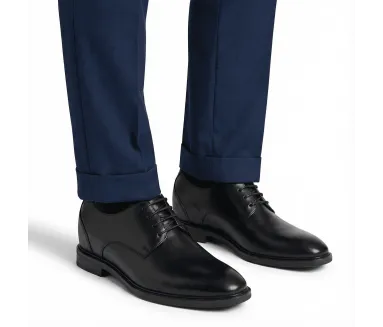 Chaussure Derby compensée Homme | noir +7,5cm | Mario Bertulli