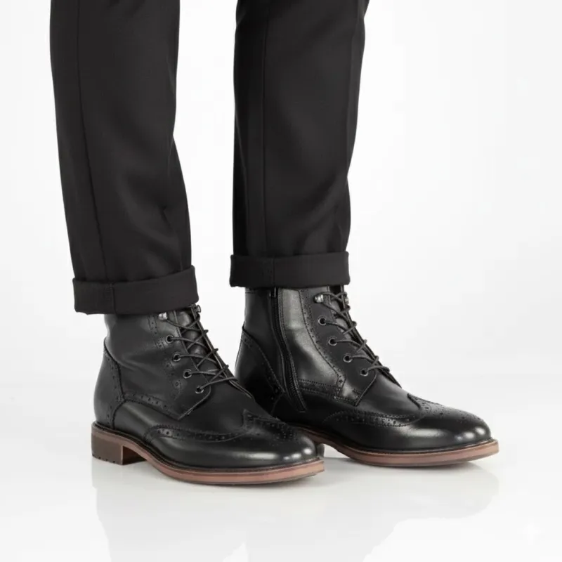 Vercelli Bottines Rehaussantes Noir +6 cm