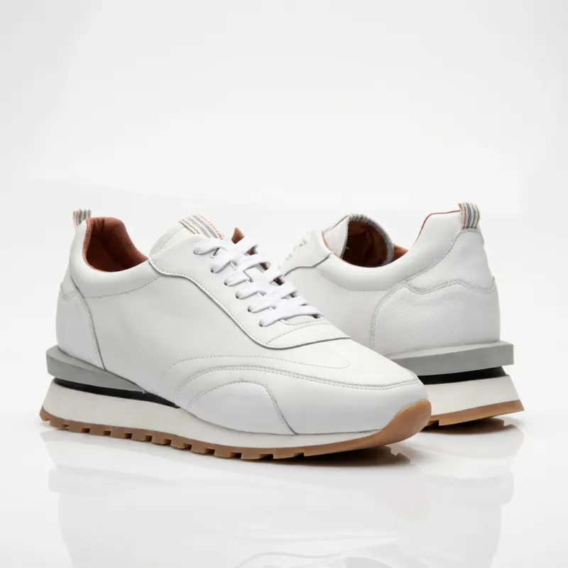 Basket rehaussante Lucca Blanc Mario Bertulli | Confort & Style