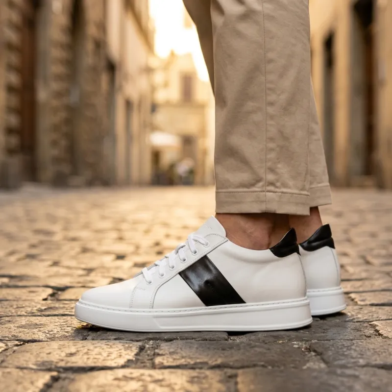 Vicenza Sneakers Rehaussantes Blanc +7 cm