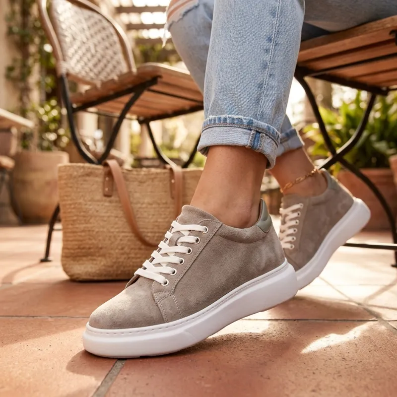 Sova beige chaussures rehaussantes femme +7,5cm