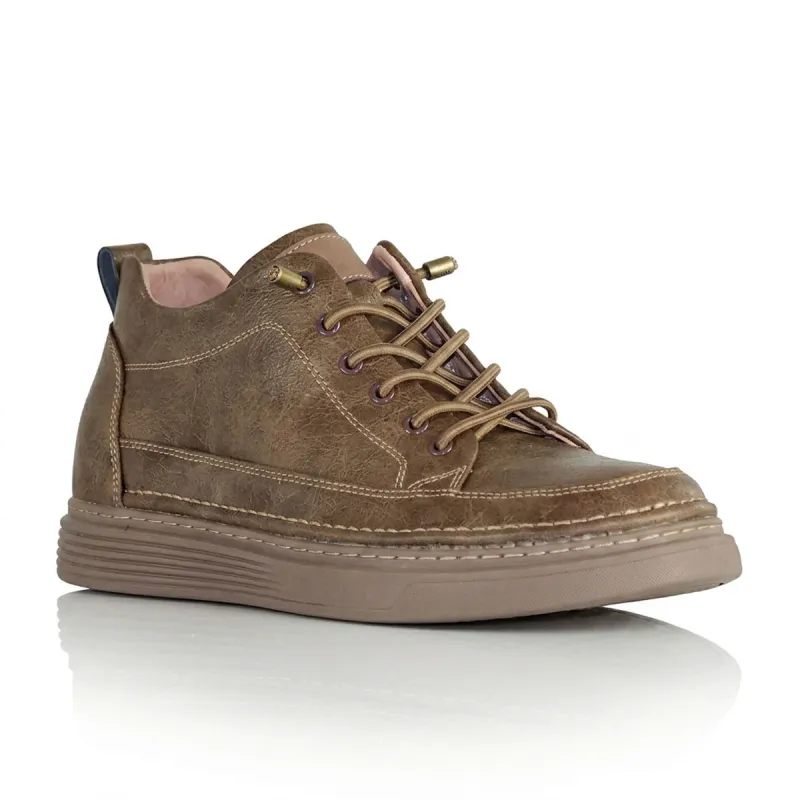 Sneakers rehaussantes Catania marron +5 cm