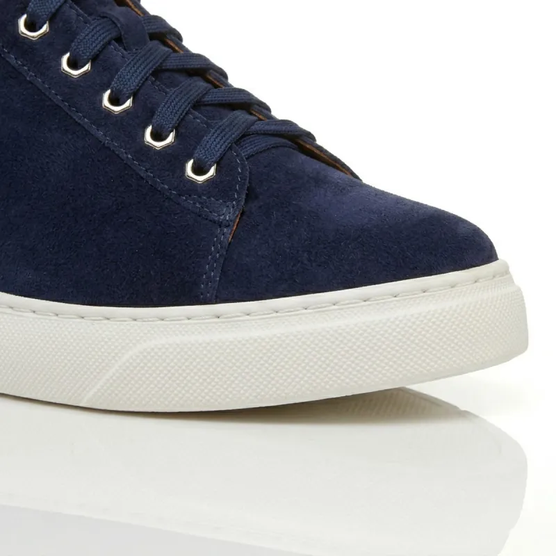 Sneakers rehaussantes Brera Alto daim marine +9 cm