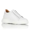 Sova Cuir Blanc chaussures rehaussantes femme +7,5cm