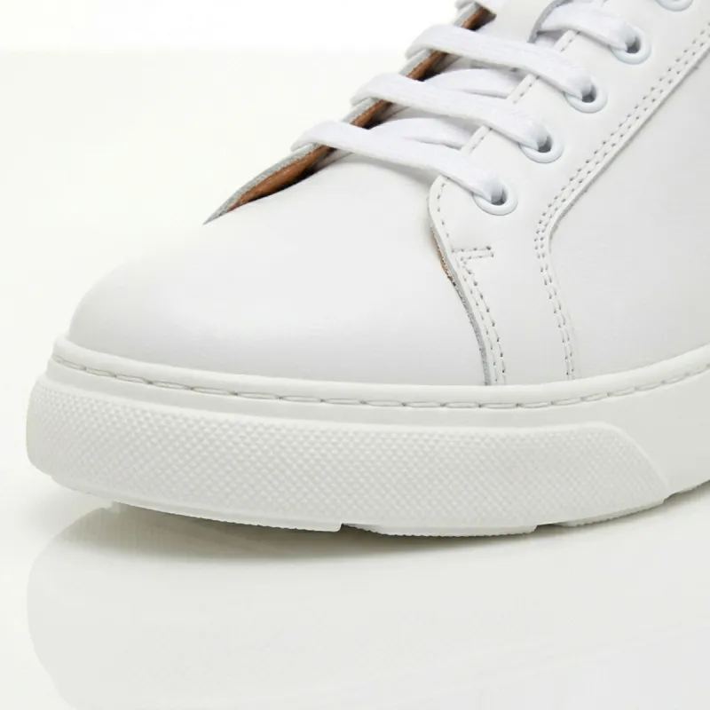 Sova Cuir Blanc chaussures rehaussantes femme +7,5cm