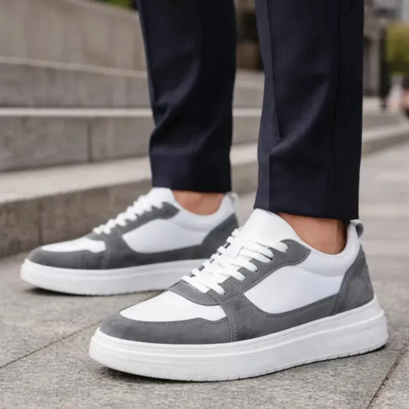 Sneaker talon compensé Homme | Blanc +5,5 cm | Mario Bertulli
