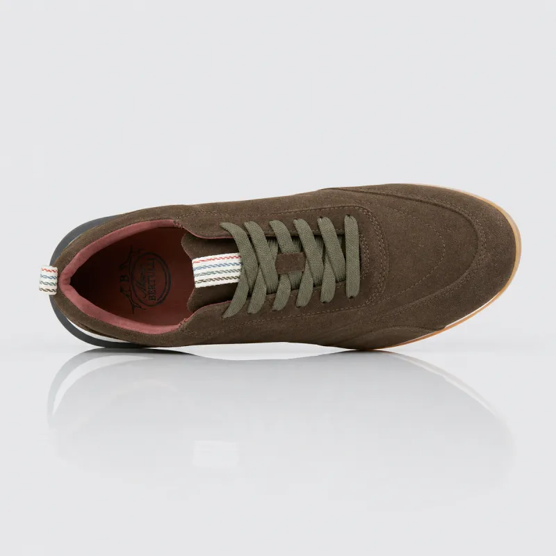 Basket Homme rehaussante  | Torino kaki +7,5cm | Mario Bertulli