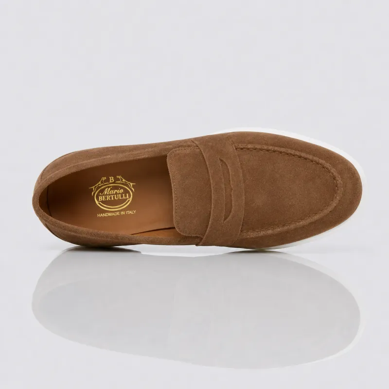 Mocassins rehaussants Rimini marron +6 cm | Daim luxe homme