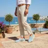 Mocassins rehaussants Positano bleu ciel +5cm