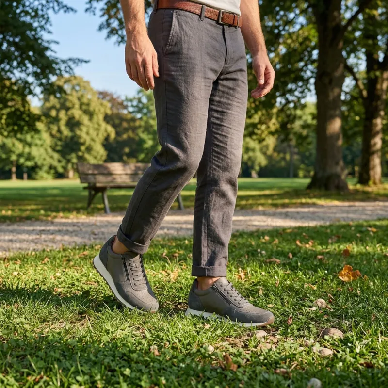 Basket Homme rehaussante  | Imperia gris +7,5cm | Mario Bertulli