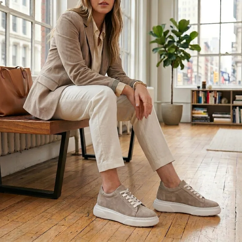 Sova beige chaussures rehaussantes femme +7,5cm