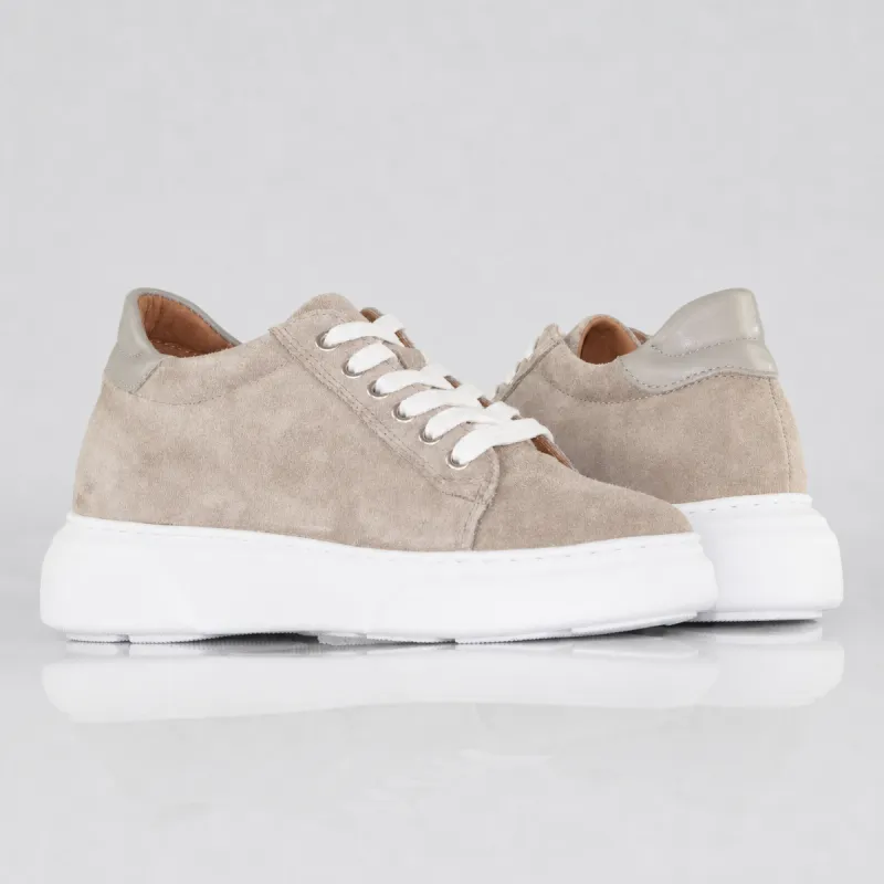 Sova beige chaussures rehaussantes femme +7,5cm