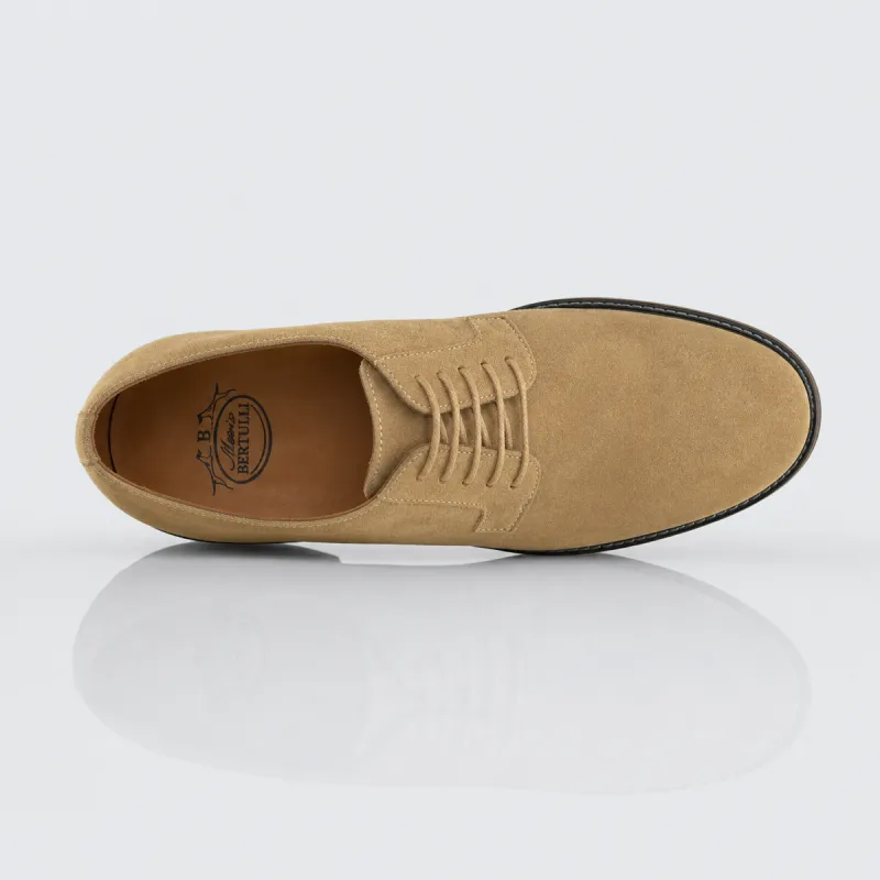 Chaussure Derby compensée Homme | sable +7,5cm | Mario Bertulli