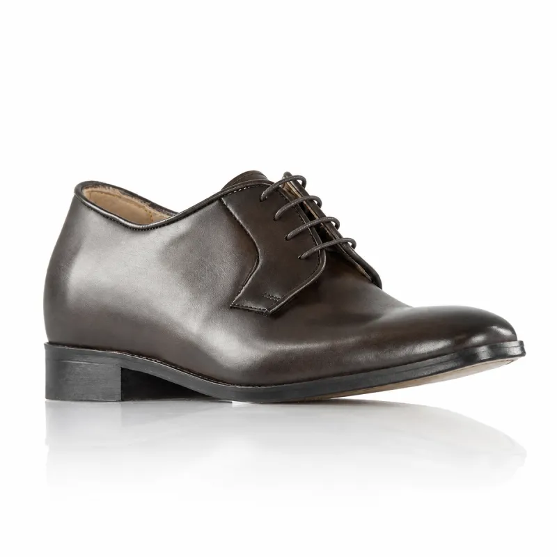 Chaussure Derby compensée Homme | Chocolat +6 CM | Mario Bertulli