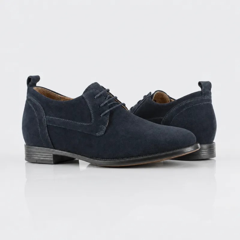 Chaussure Derby compensée Homme | Marine +6,5 cm | Mario Bertulli