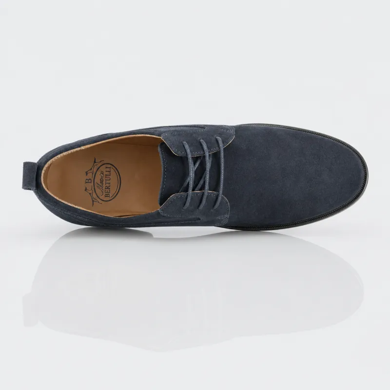 Chaussure Derby compensée Homme | Marine +6,5 cm | Mario Bertulli