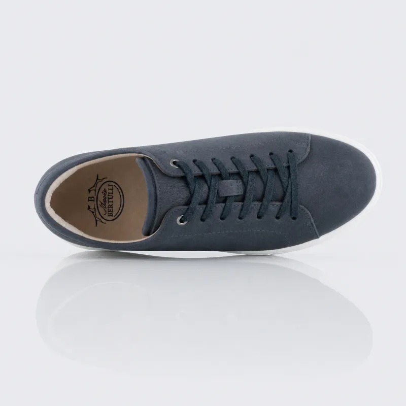 Sneaker talon compensé Homme | marine +6 CM | Mario Bertulli