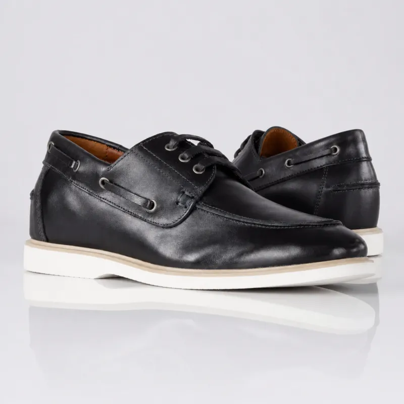 Chaussures bateau rehaussantes Manarola marine foncé +5 cm