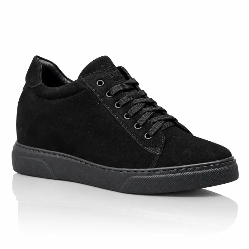 Sneakers rehaussantes Brera Alto daim noir +9 cm