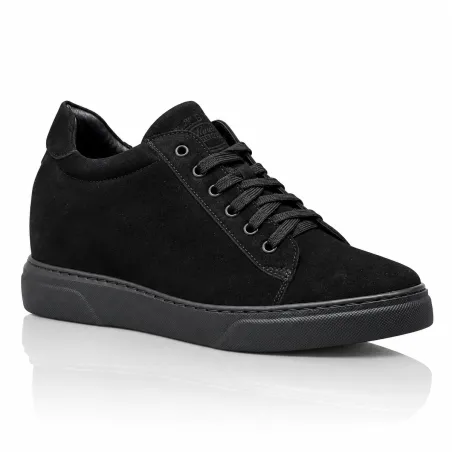 Sneakers rehaussantes Brera Alto daim noir +9 cm