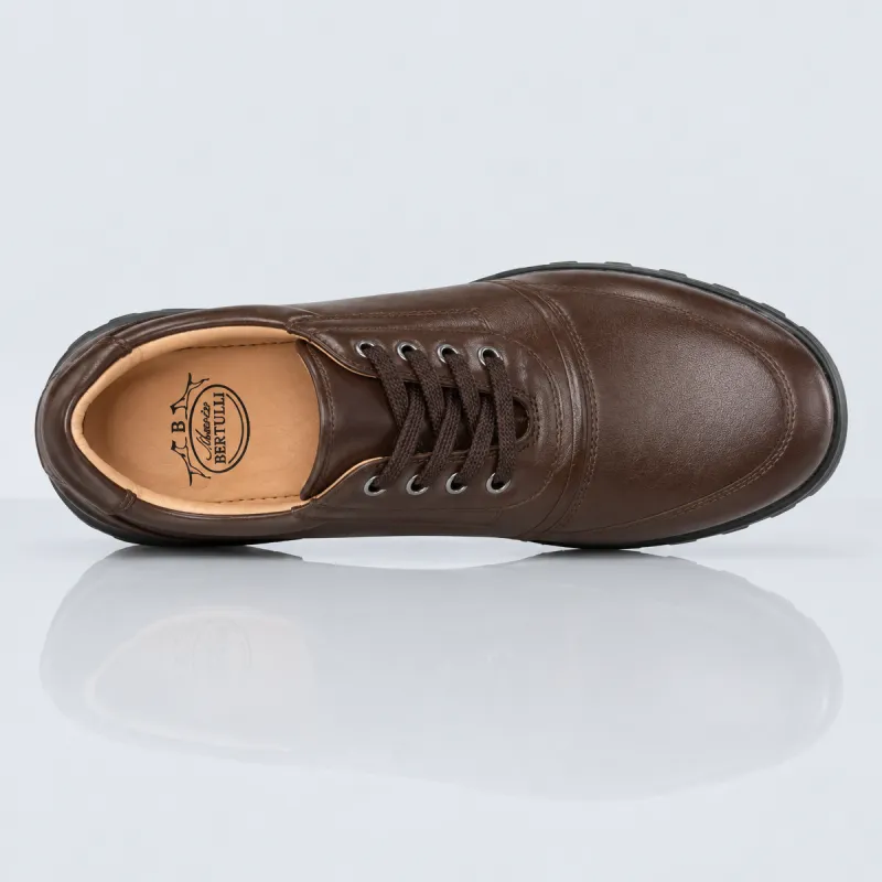 Chaussure Derby compensée Homme | Noir +9 CM | Mario Bertulli