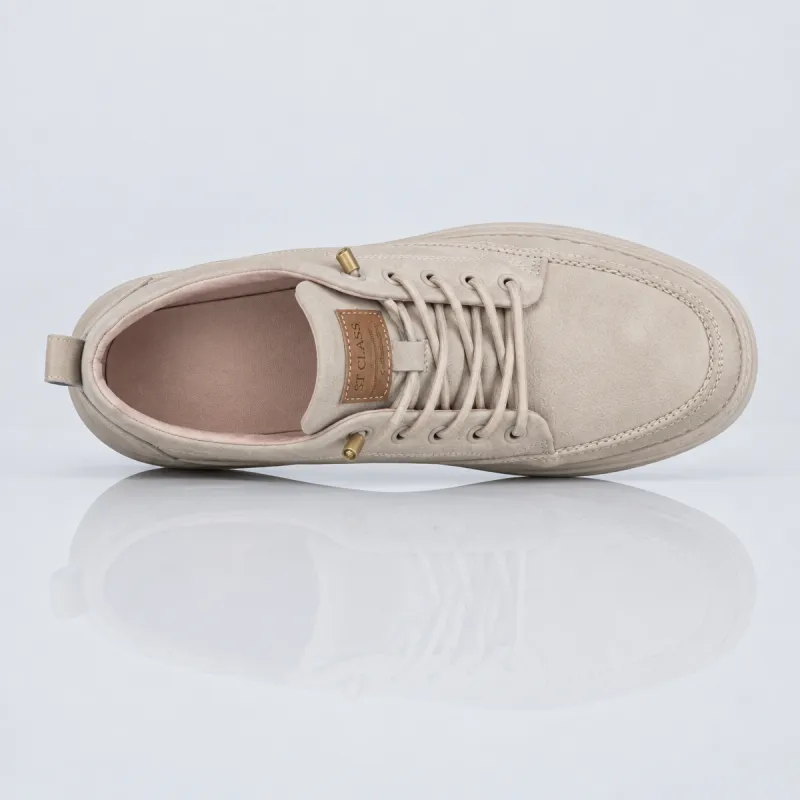 Sneakers rehaussantes Catania beige+5 cm