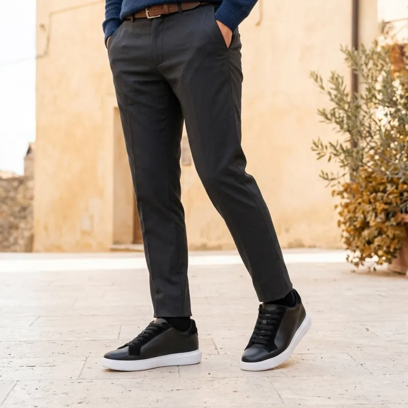 Lecce Sneakers Rehaussantes Noir +7 cm
