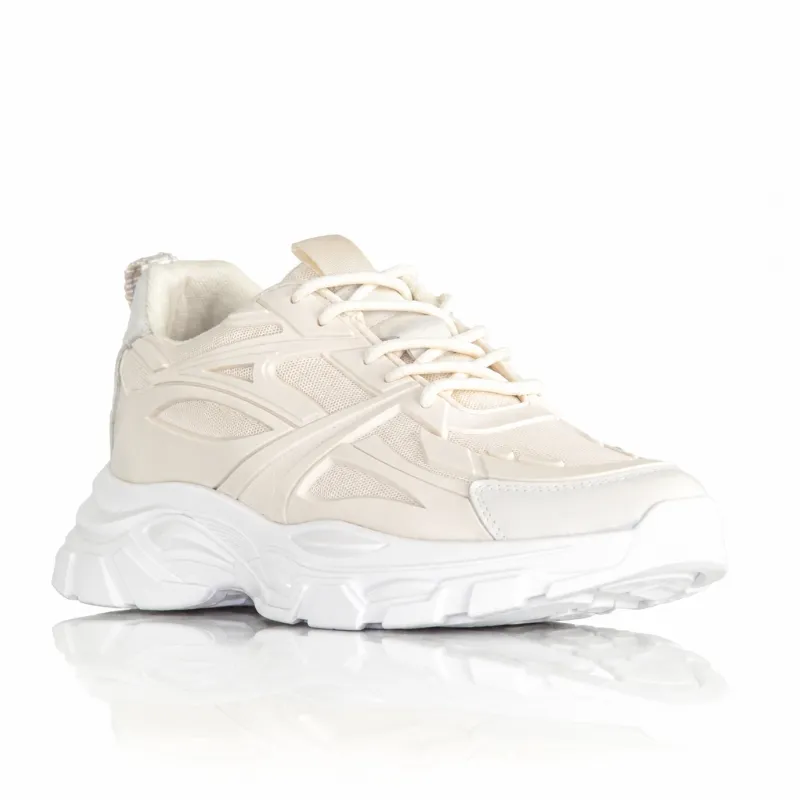 Versilia Sneakers Rehaussantes Beige +7cm