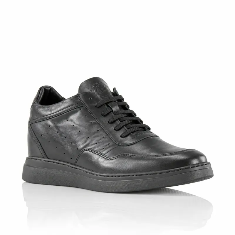 Sneaker talon compensé Homme | Noir +9 cm | Mario Bertulli