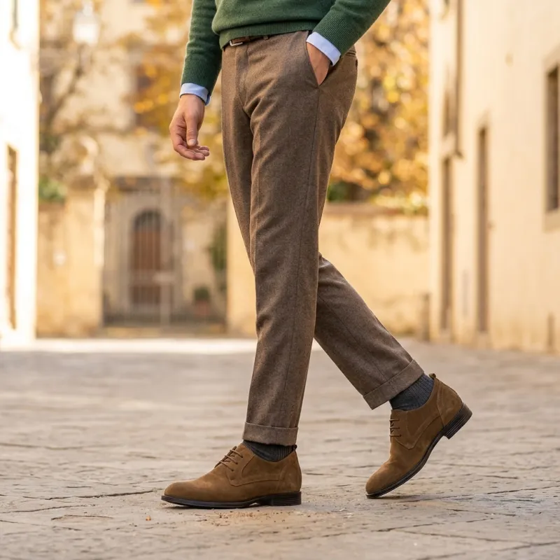 Chaussure Derby compensée Homme | Tabac +6,5 cm | Mario Bertulli