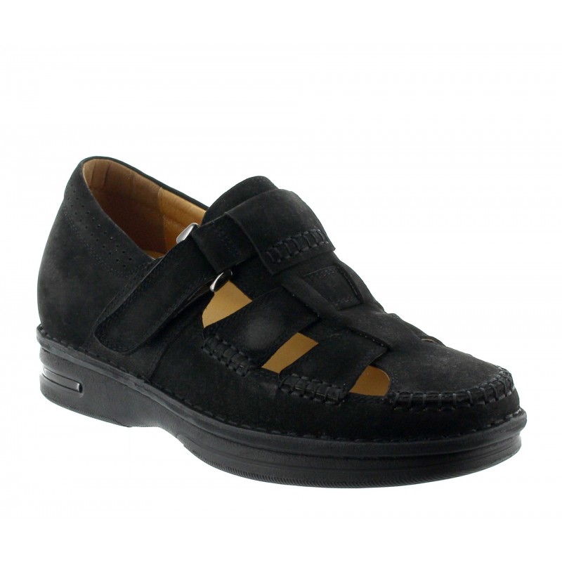 SANDALE REHAUSSANTE SELLERO NOIR +7CM