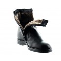 bottes compensées Homme - Noir - Cuir d'agneau - +6,5 CM - Isernia - Mario Bertulli