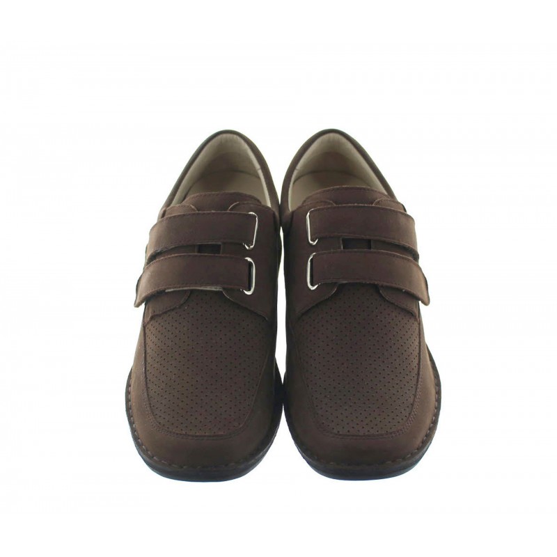 sandales à talons pour Homme - Marron - Nubuck - +7 CM - Bormida - Mario Bertulli