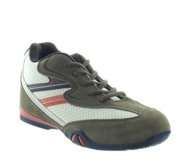 basket italienne rehaussante Homme  - Kaki - Nubuck / Cuir - +6,5 CM - Loreto  - Mario Bertulli