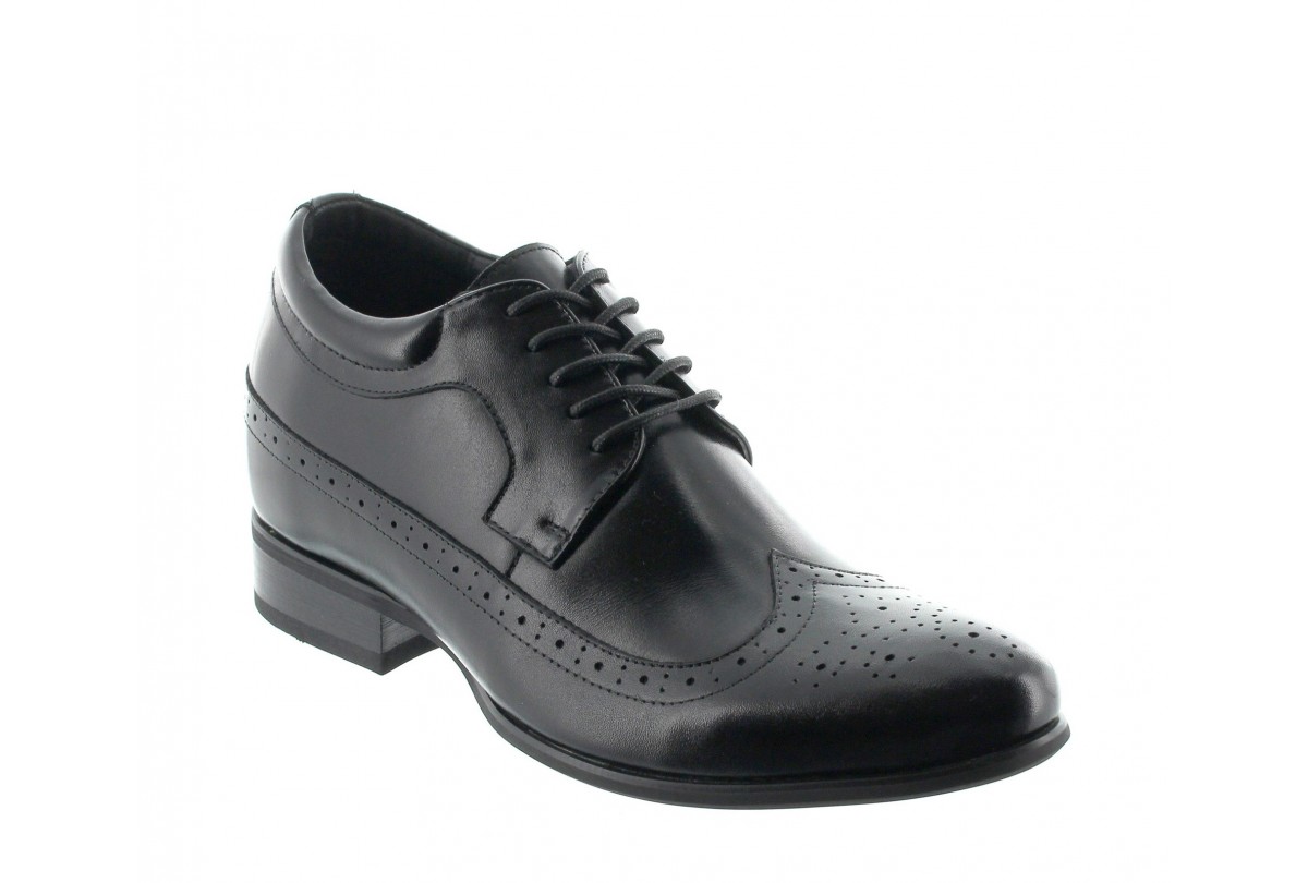 Chaussure Derby compensée Homme | Noir +7 CM | Mario Bertulli