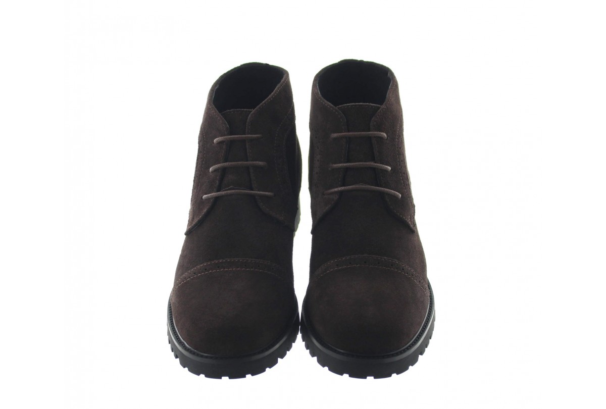 bottines nubuck marron homme
