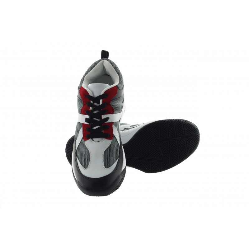 sportiva rialzante Uomo - Bianco - Pelle/mesh - +7 CM - Sport - Mario Bertulli