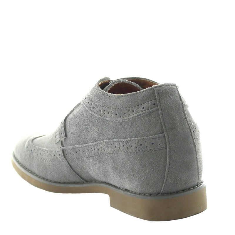 derby rialzante Uomo - Grigio - Nubuck - +7 CM - Relax - Mario Bertulli