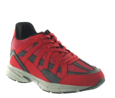 sportiva italiana rialzante Uomo - Rosso - Pelle/mesh - +7 CM - Drena - Mario Bertulli