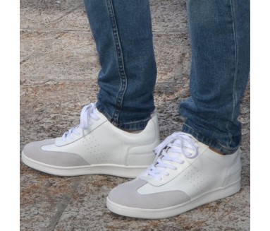 Sneaker tacco rialzante uomo | Defensola bianco +6cm | Mario Bertulli