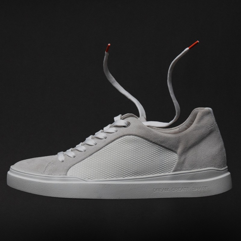 Sneakers rialzanti Seb Delanney DCS bianco/grigio +6cm