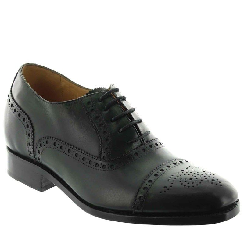 scarpe richelieu zeppa Uomo - Verde - Pelle di vitello pieno fiore - +6 CM - Stefano - Mario Bertulli
