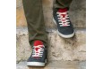 Sneakers Apricale grigio scuro/rosso +6cm