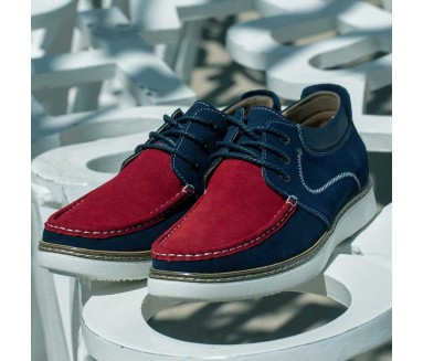 Scarpe Pistoia Blu/rosso +5.5cm